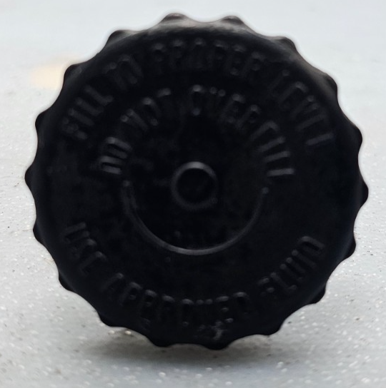 🔥87-89 GMC Safari 4.3 Power Steering Fluid Reservoir Cap Lid OEM J976 BLACK