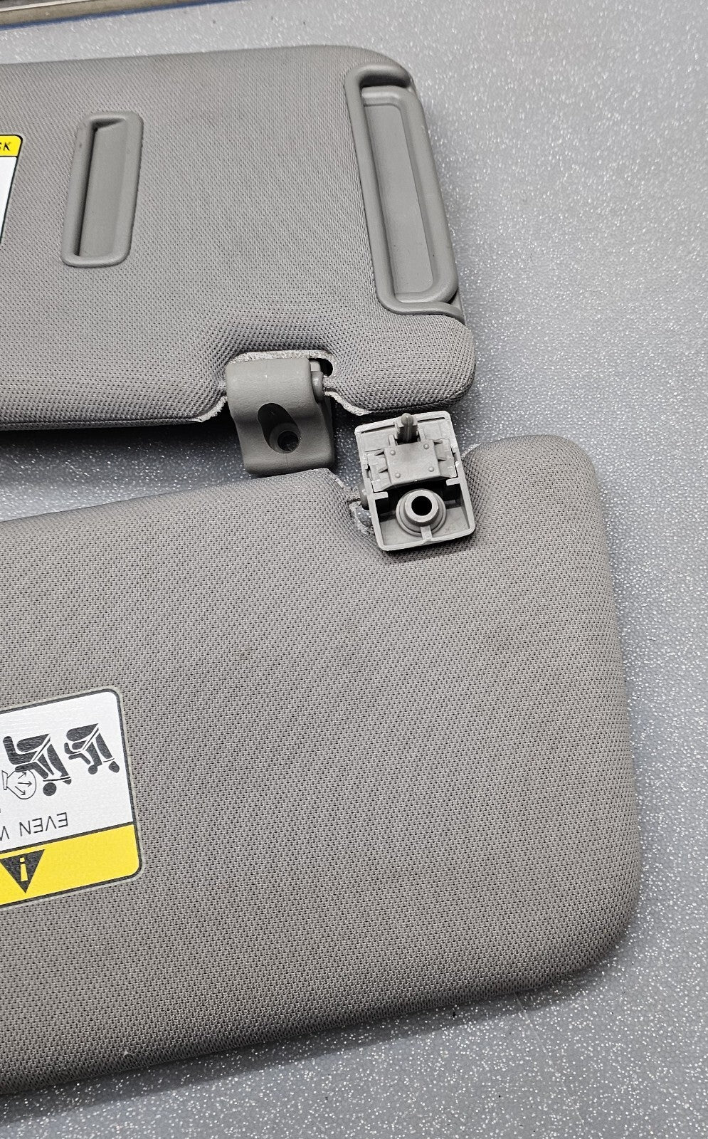 07-12 HYUNDAI SANTA FE LIGHTED SUN VISOR SUN SHADE SET SUNVISORS RH LH Gray OEM