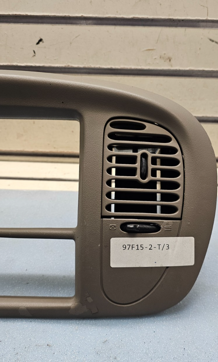 🔥97-03 Ford F150 F-150 Dash Radio Stereo Climate BEZEL Trim Panel Line TAN B1