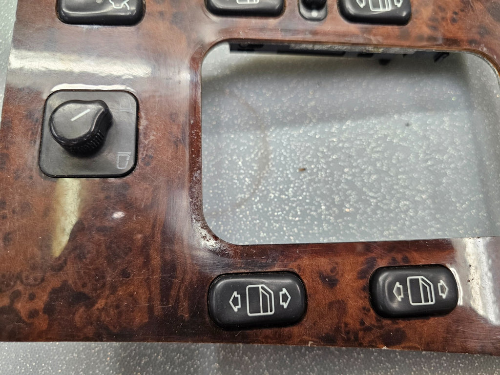 🔥96-97 MERCEDES E300 E320 E420 LEFT DRIVER MASTER WINDOW SWITCH ASSEMBLY WOOD