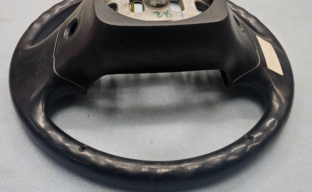 🔥97-03 Ford F150 F250 Expedition Leather Steering Wheel Cruise Cover Black OEM