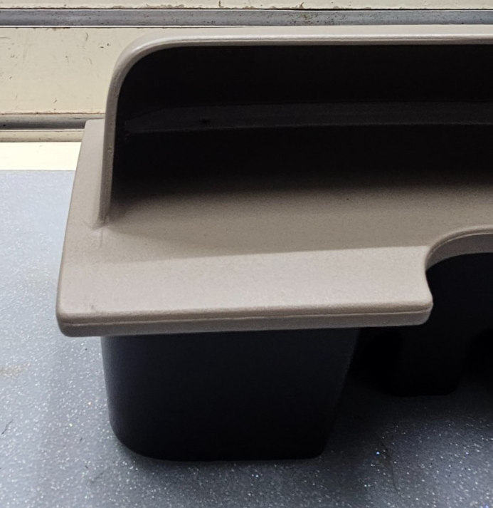 🔥04-08 FORD F-150 F150 CENTER CONSOLE REAR DUAL CUP DRINK HOLDER BLACK/TAN
