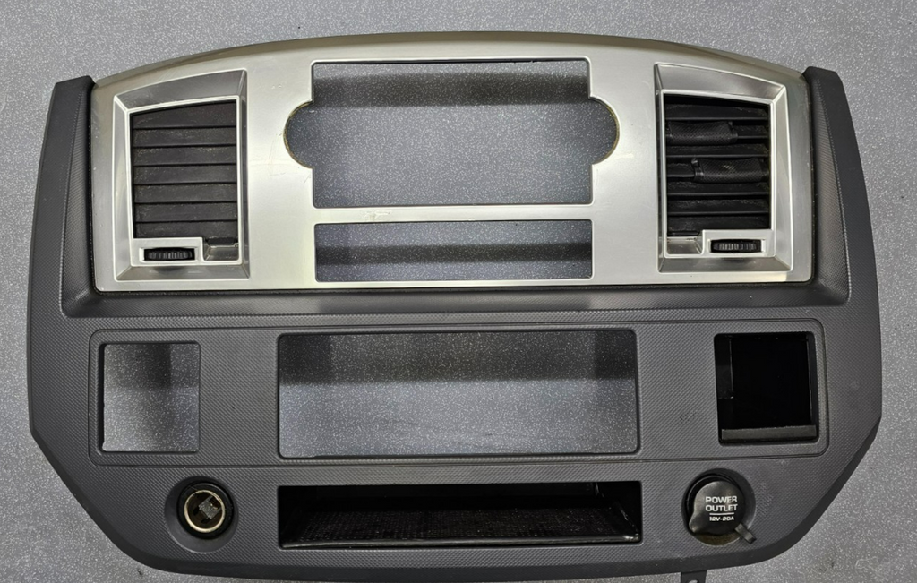 🔥06-08 Dodge RAM Dash RADIO Stereo Bezel Climate Trim Panel Silver/Grey B11