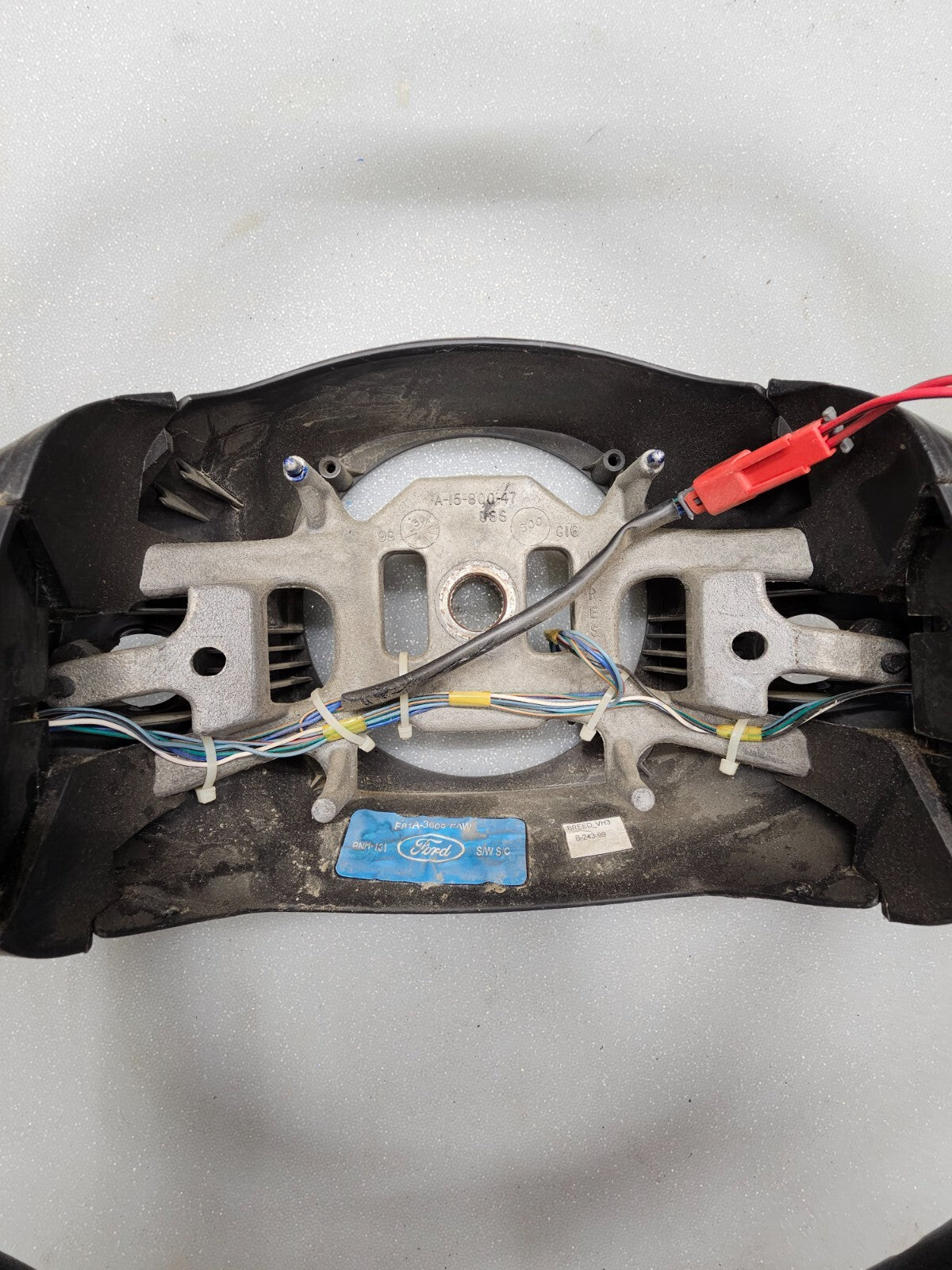 99-07 FORD F250 F350 SUPER DUTY PICKUP Steering Wheel Leather Column Black Shift