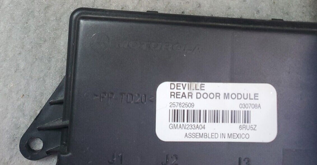 03-05 Cadillac SRX CTS Deville Rear Door Multifunction Control Relay Unit Module