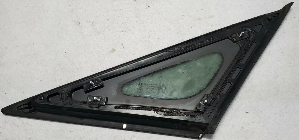 🔥11-14 Hyundai Sonata LEFT Driver Quarter Glass w/ Chrome Strip OEM