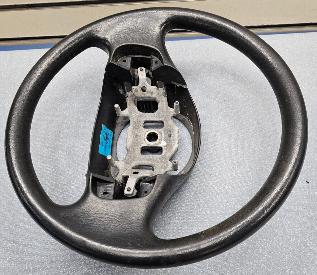 🔥97-03 Ford F150 F250 Expedition Leather Steering Wheel Cruise Cover Black OEM