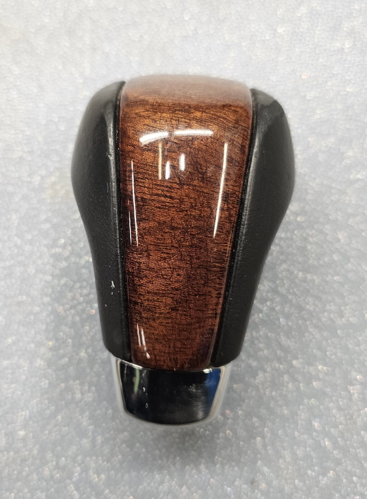 04-07 CADILLAC CTS SRX STS WOOD FRONT AUTOMATIC GEAR SHIFTER KNOB HANDLE LEATHER