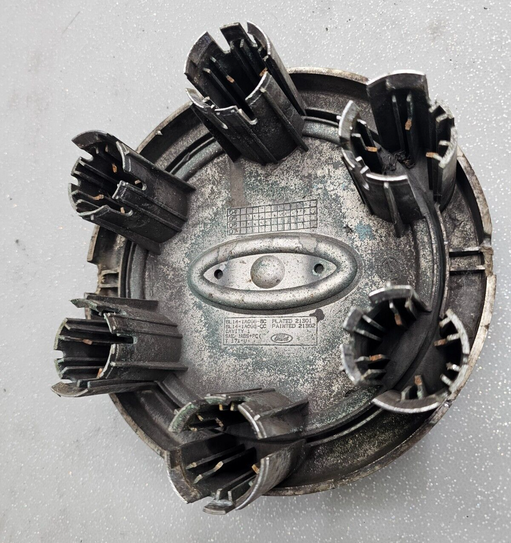 03-06 Ford Expedition Front Rear Wheel Center Cap Lip Hubcap Gray Silver Chrome