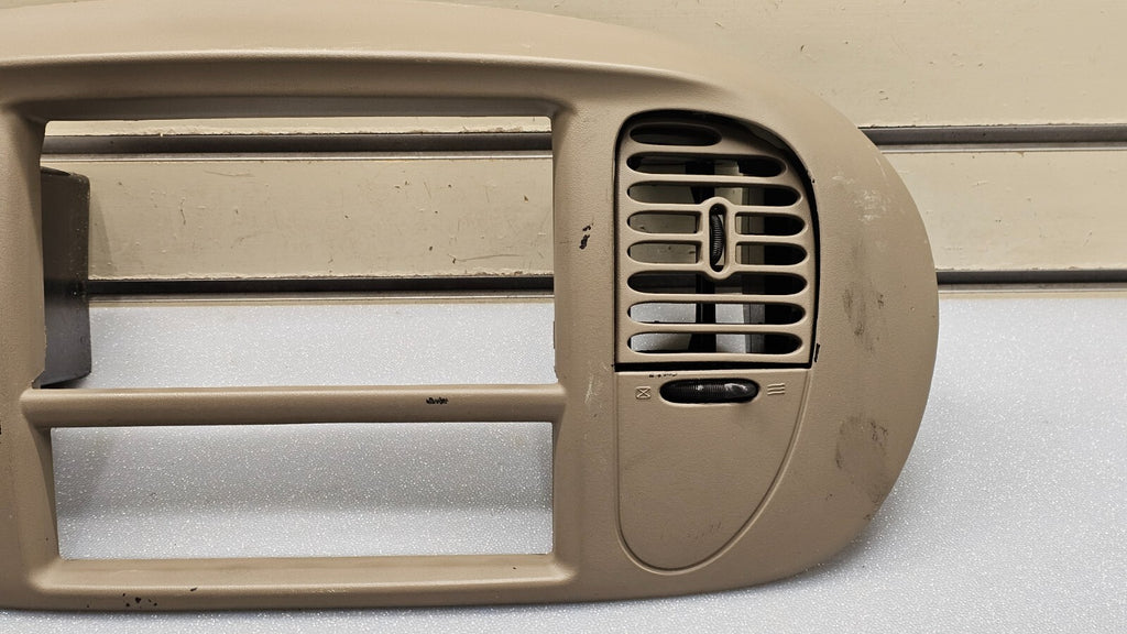 🔥97-03 Ford F150 Center Dash AM FM Radio Climate Trim Stereo BEZEL Panel Tan