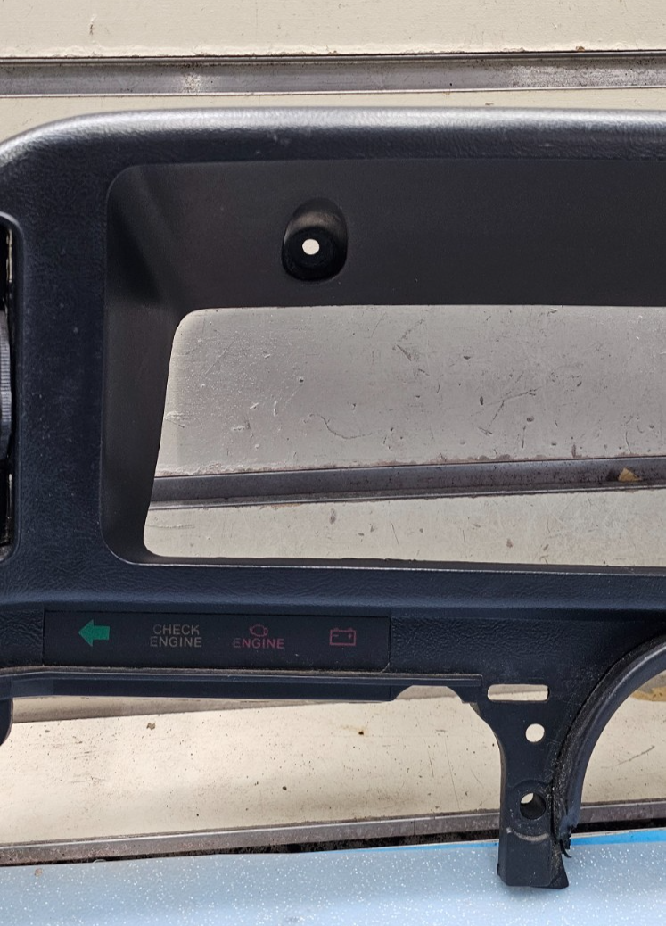 🔥1987-1991 FORD F150 F250 F350 Bronco Dash Trim Instrument Cluster Bezel BLACK