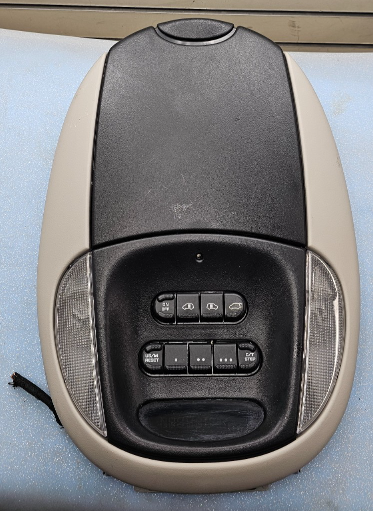 🔥01-07 Town Country Voyager Overhead Console Dome Light Lamp Storage Black/Tan