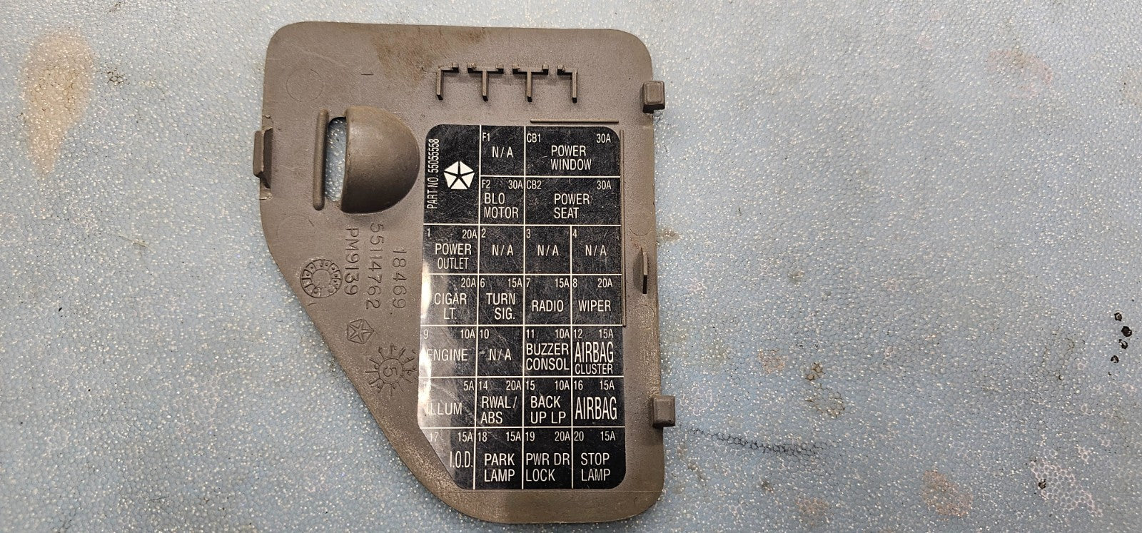 🔥94-97 Dodge Ram 1500 2500 3500 Dash Fuse Box Panel Door Cover Lid Cap DT TAN