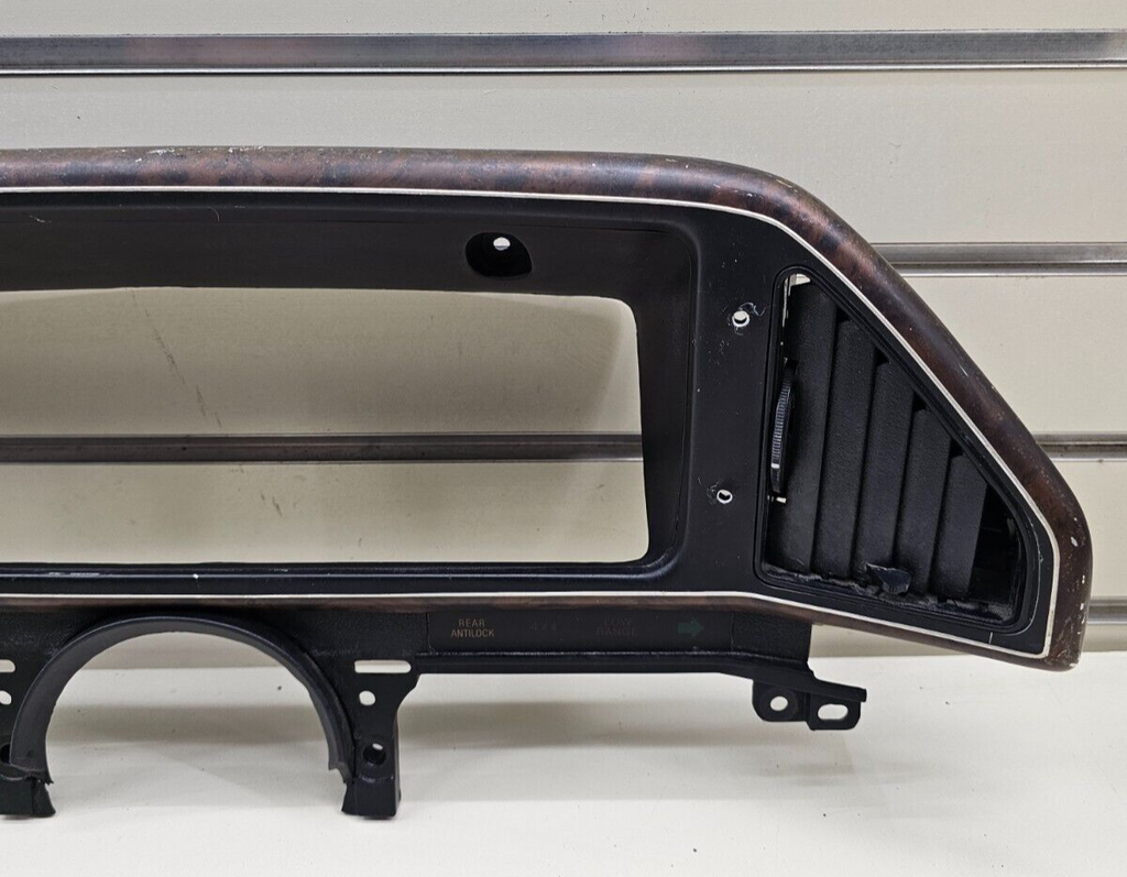 🔥87-91 Ford F150 BRONCO Dash Instrument Cluster Bezel Speedometer Trim Wood C11