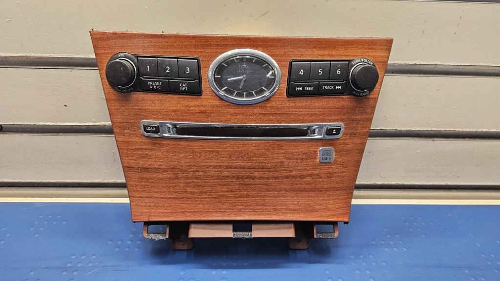 🔥06-08 Infiniti M35 M45 Dash AM FM Radio Stereo Audio Control Panel Bezel Wood