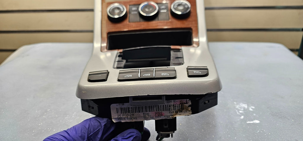 🔥07-09 Equinox Center Dash Radio Climate Surround Bezel Trim SILVER/WOOD B43