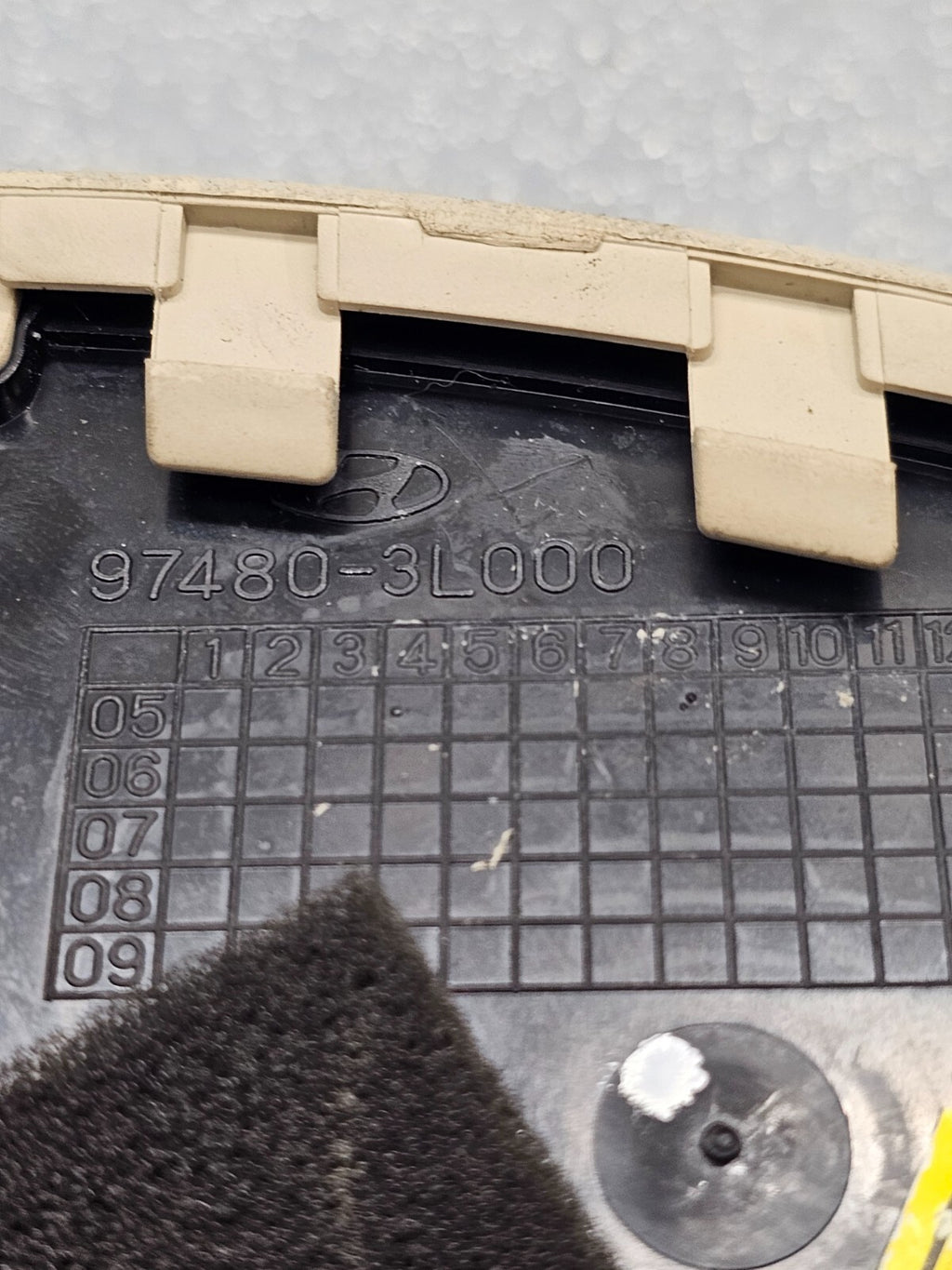 06-11 Hyundai Azera Dash Left Driver Air Vent Heater Filter Conditioner Tan OEM