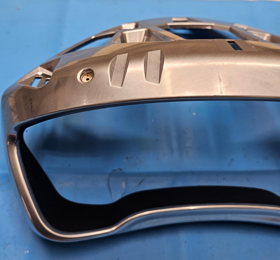 🔥13-16 CADILLAC SRX DASH INSTRUMENT CLUSTER SPEEDOMETER BEZEL TRIM PANEL SILVER
