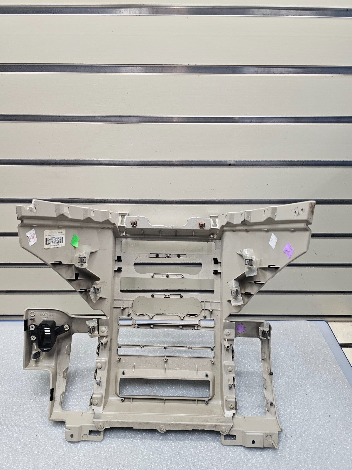 🔥09-12 FORD FLEX FRONT CENTER DASH RADIO A/C CLIMATE BEZEL TRIM OEM SILVER/TAN