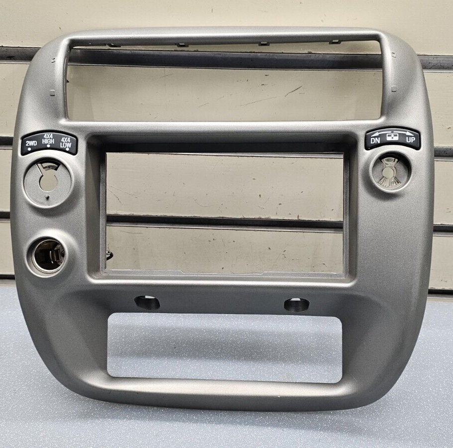 95-10 Ford Ranger EXPLORER Center Dash Radio Trim Surround Bezel Trim SILVER B2