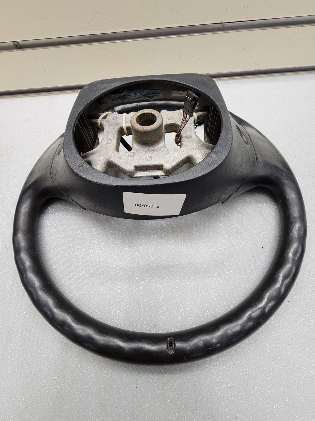 99-07 FORD F250 F350 SUPER DUTY PICKUP Steering Wheel Leather Column Black Shift
