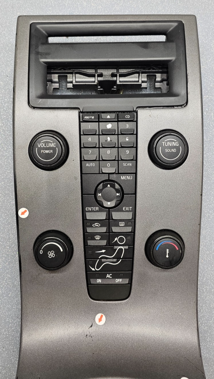 🔥04-07 VOLVO S40 C30 V50 DASH TRIM BEZEL W/AC/HEATER CONTROL PANEL GRAY